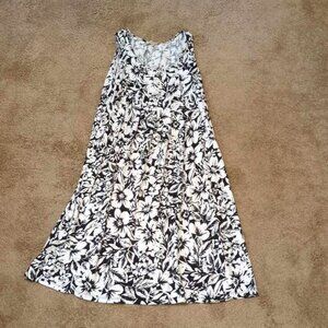 Jones New York Sport XL Tank Dress Floral Coast Romantic Boho-Chic Cruise Resort
